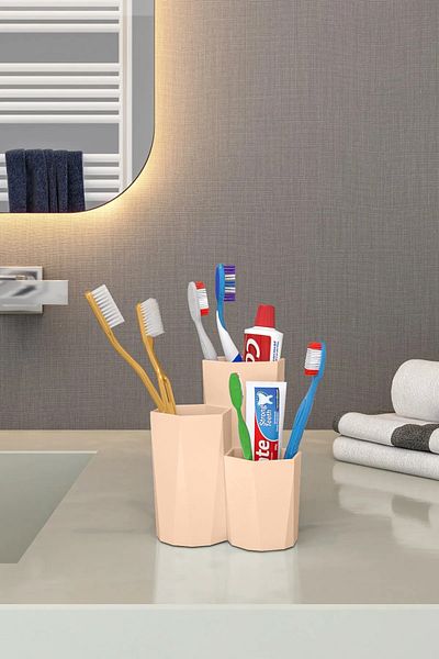 DOVİHOME Οργανωτής κουτιού αποθήκευσης οδοντόβουρτσας και οδοντόκρεμας Sandy