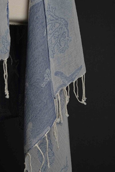 Dosimira Navy Blue Reversible Shawl/ Pareo