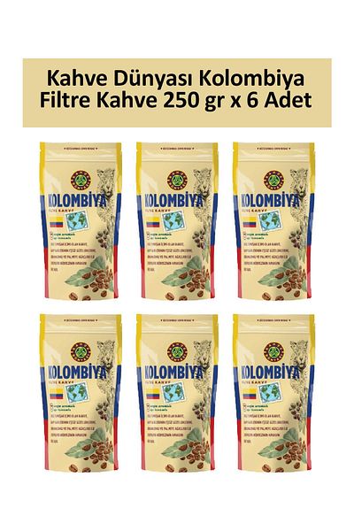 Kahve Dünyası 250 gr x 6 Pieces Colombian Filter Coffee