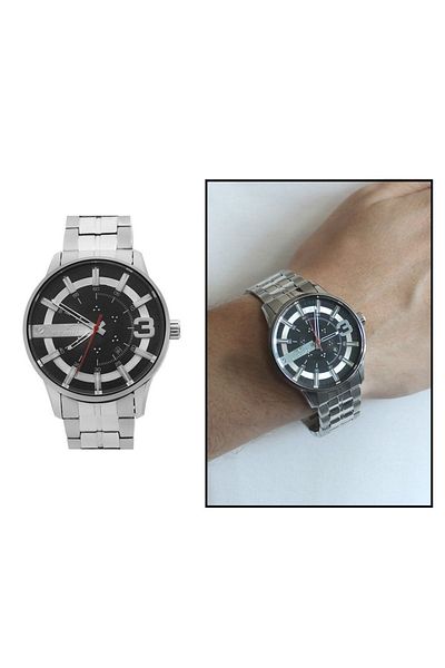 Tesbihane Ferro Silver Color Steel Cord Men's Wrist Watch Th-f11200a-a2