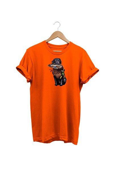 WİDİ Widi lovački pas Štampano narandžasta T-shirt