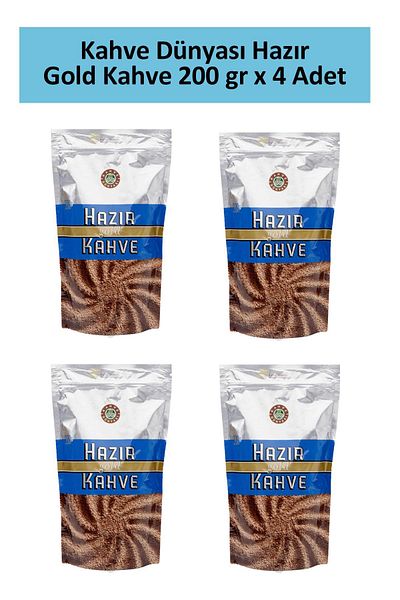 Kahve Dünyası Gold Instant Coffee - 200 gr x 4 Pieces