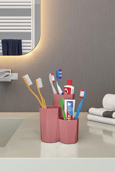DOVİHOME Οργανωτής κουτιού αποθήκευσης οδοντόβουρτσας και οδοντόκρεμας Sandy