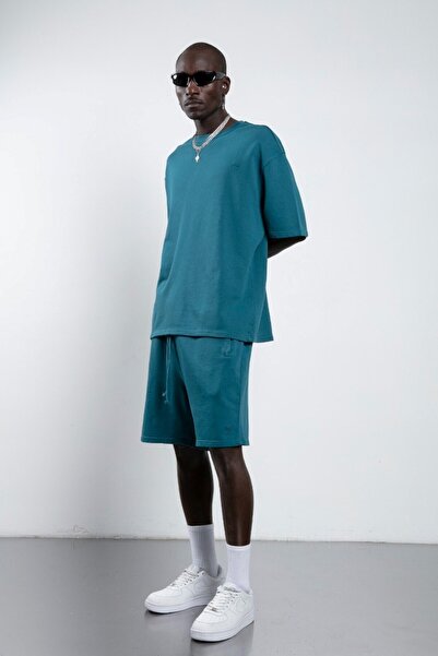 Catch Erkek Bol Kalıp Tişört Şort Takım K599