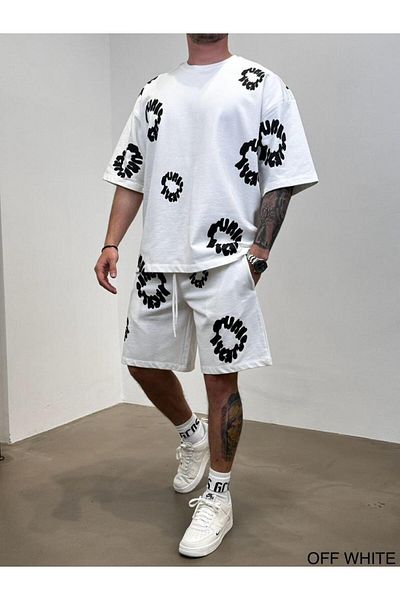 Rey Polo Men's Oversize Printed Shorts Set