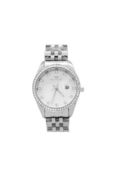 Tesbihane Ferro Silver Color Steel Cord Women's Wristwatch Th-f21923a-a