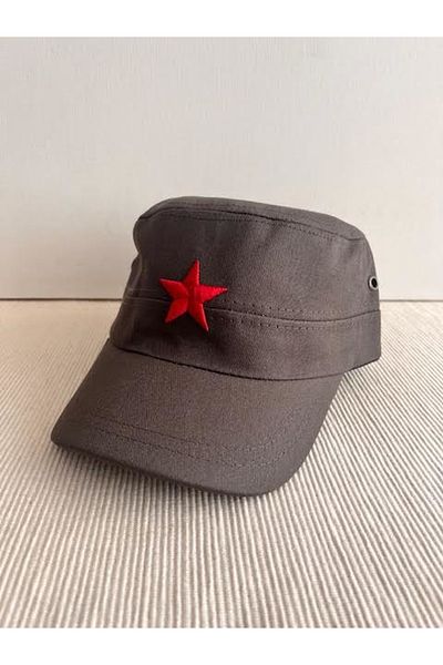 CosmoOutlet Fidel Castro Model Red Star Symbol Back Adjustable Khaki Castro Hat