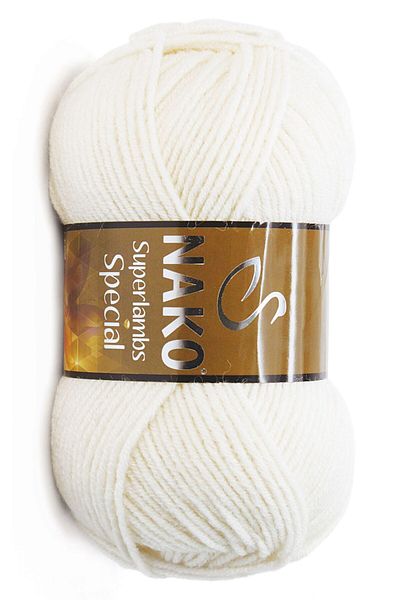 NAKO Superlambs Special 208 - 100 Gr White Hand Knitting Yarn