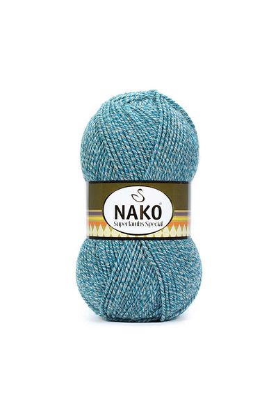 NAKO Superlambs Special 21427 - 100 Gr.Petrol-Grey Hand Knitting Yarn