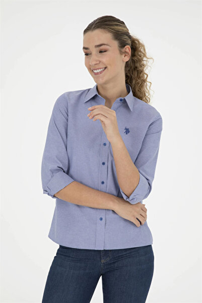 U.S. Polo Assn. Cămașă Saks cu mânecă lungă în dungi pentru femei