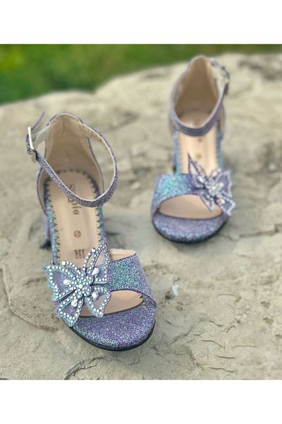Surpie Shoes Обувки на висок ток за момиче, обувки на висок ток с детайли на пеперуди