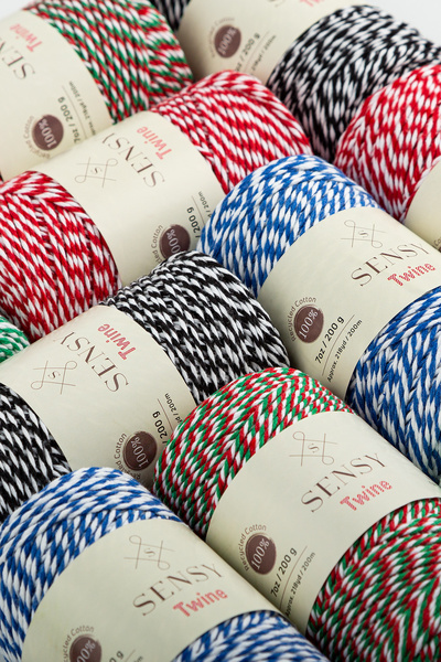 SENSY Premium 200 Meters 200 G Green White Package Rope Gift Wrapping Rope Marteniçka Rope Twine Baker