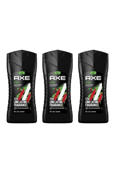Axe Africa 3in1 Erkek Duş Jeli 250ML X3 Adet 3lü Set