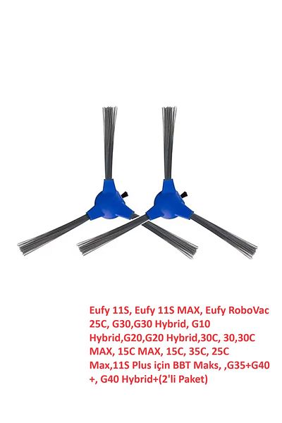 LİN GRUP Anker Eufy 11s & Robovac 25c G30 Hybrid G10 G20 Hybrid 30c 15c Max - 2 Side Brushes