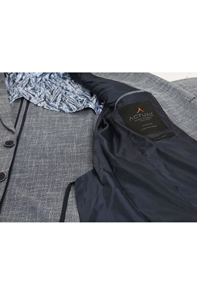 ACTUAL Slim Fit Blazer Single Jacket 7145-5 Navy