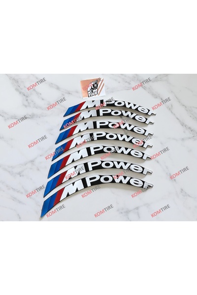 NP Aksesuar M Power 3D Tire Lettering 8 Pieces of Lettering + Adhesive