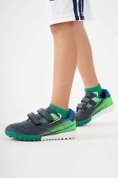 Cool Kids Ronaldo Navy Blue Boys' Astroturf Football Shoes