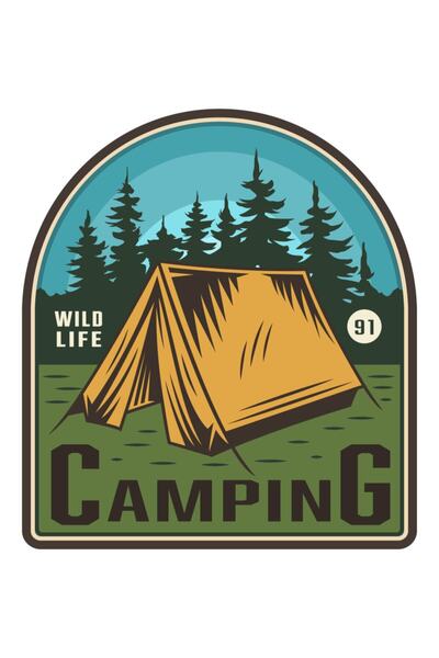 HMNL Adventure Camping Offroad Kamp Çadır Sticker Off Road 13 X 11,5 Cm