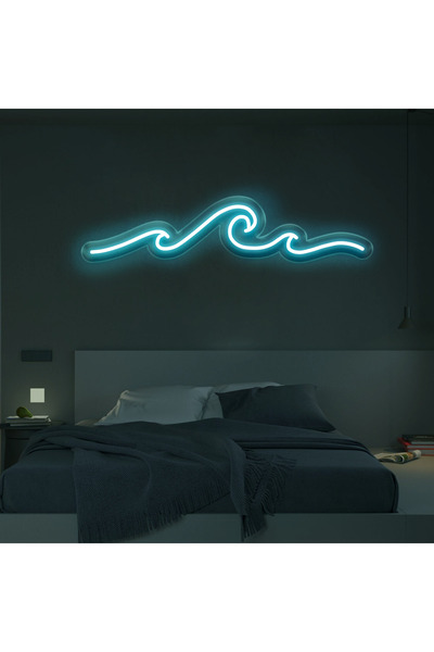 cnckoleksiyon Dalga Neon Tabela   - Led Dekoratif Duvar Aydınlatması - 5mm Şe...