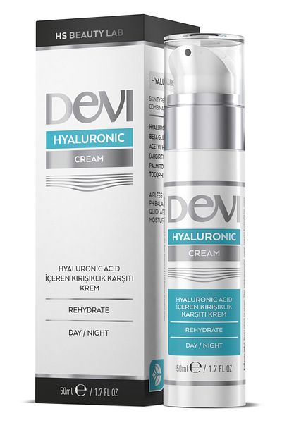 Devi 50ml Hyaluronic Acid Cream - Strengthening and Anti-Wrinkle Intensive Moisturizer
