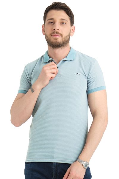 Varetta Baby Boy Blue Polo Collar Summer Cotton Short Sleeve T-shirt