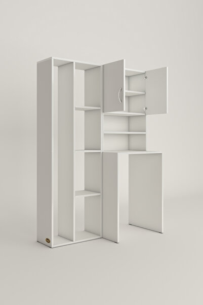 Kenzlife Çamaşır Makinesi Dolabı Hayzumsüpürge Byz 180*126*55 Banyo Kiler Çift Kapaklı Arkalıklı