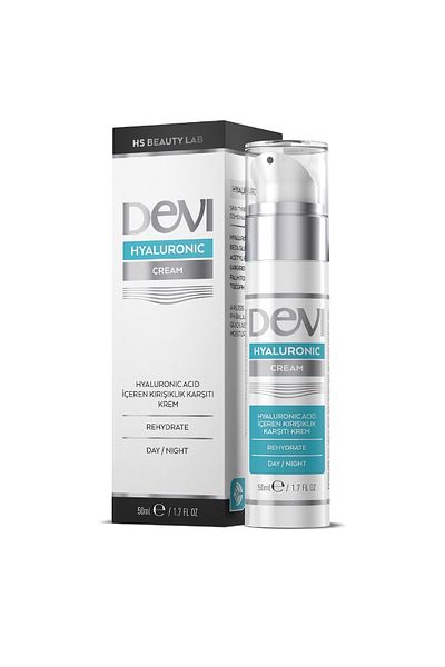 Devi 50ml Hyaluronic Acid Cream - Strengthening and Anti-Wrinkle Intensive Moisturizer