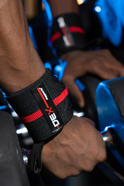 Dex Supports Lasting Energy Fitness Sports Wristband Wrist Wraps + Barbell Strap Lifting Straps T-GRIPS Set of 2