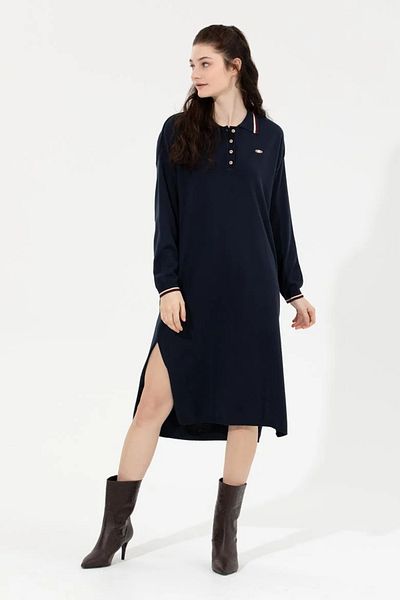 U.S. Polo Assn. Rochie de damă bleumarin din tricotaj