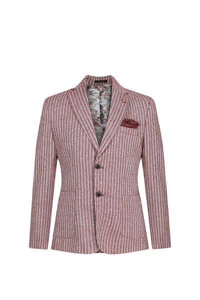 ACTUAL Slim Fit Blazer Single Jacket 7147-2 Claret Red