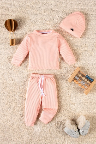 Mai Perla طقم أطفال من القماش العضوي من 0 إلى 3 سنوات مكون من 3 قطع