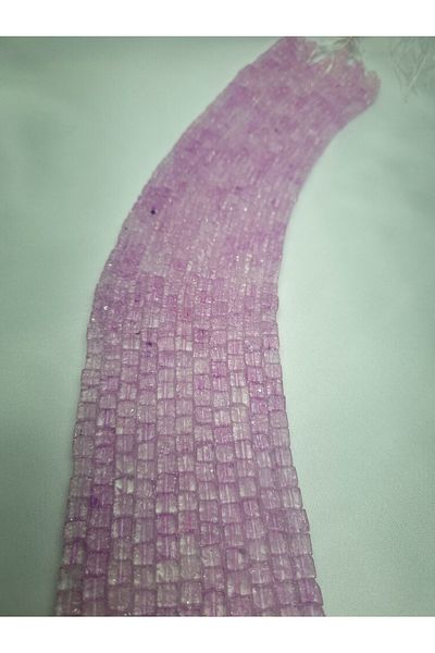 Yüksel Boncuk Σειρά από φυσική πέτρα 6 mm Cube Sewer (Purple).