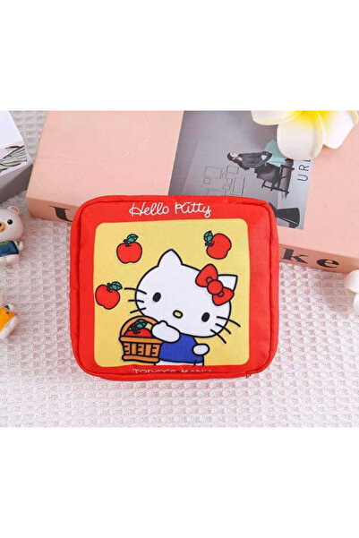 synshop Hello Kitty Cinnamoroll Kuromi My Melodi Makyaj Ped Kozmetik Çantası düzenleyici