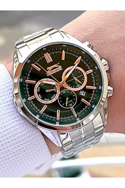 Slazenger SL.09.2197.203 Çelik Kordon Fonksiyonları Aktif 5 Atm Su Geçirmez E...