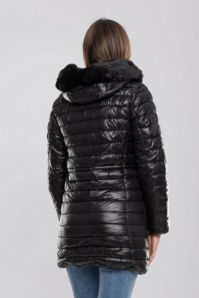 Robin D89742 Çift Taraflı Içi Kürklü Kadın Şişme Mont