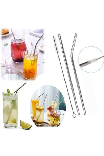 Emrah Gültekin مجموعة ماصات معدنية وفرشاة تنظيف ماصة من الفولاذ المقاوم للصدأ...