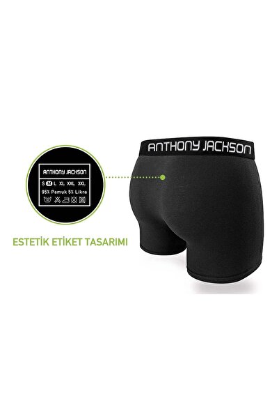 ANTHONY JACKSON Lycra Box 6 Premium Ανδρικό Boxer Storm
