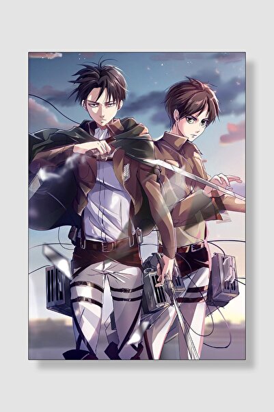 postick Attack On Titan Anime Posteri Kalın Parlak Kuşe Kağıdı