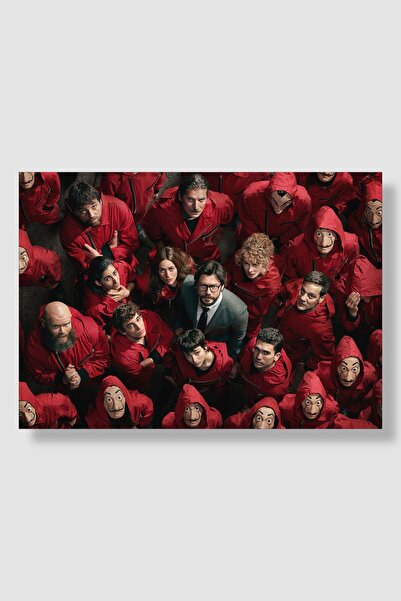 postick La Casa De Papel Dizi Posteri Yüksek Kaliteli Kalın Parlak Kuşe Kağıdı