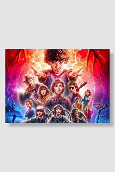 postick Stranger Things Dizi Posteri Yüksek Kaliteli Kalın Parlak Kuşe Kağıdı