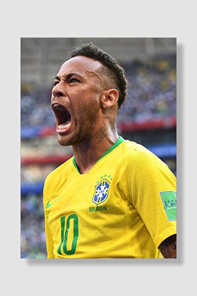postick Neymar Spor Posteri Kalın Parlak Kuşe Kağıdı