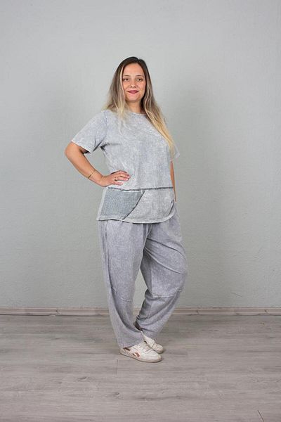 Truva XXL طقم علوي وسفلي قابل للغسل مقاس كبير ملون Eş102