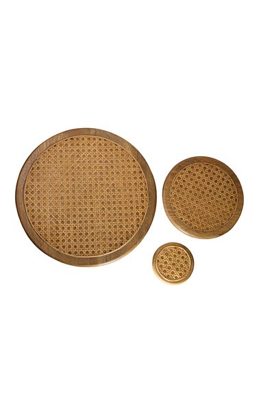 Vakko Bamboo Hazeran Rattan Serving Set