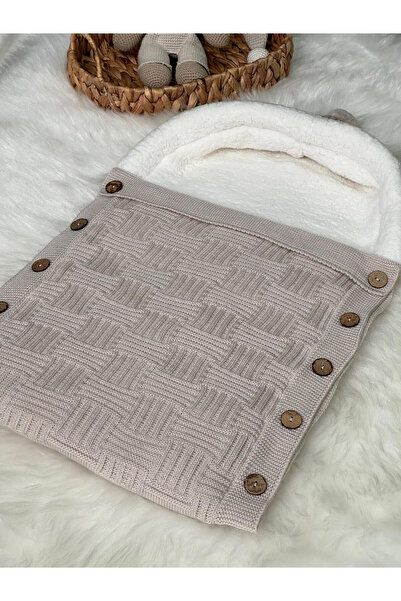 LİTTLELAND ÇİZGİ DESENLİ ÖRGÜ TRİKO İÇİ WELLSOFT  BEBEK KUNDAK