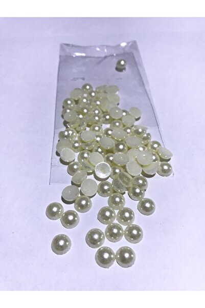 aladepo نصف لؤلؤة 8 ملم (كريمي) خرز زينة 15 جرام (115 قطعة)