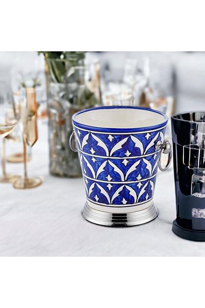 Vakko Corallo Blue Ceramic Ice Bucket82448422084010708974089923234_244