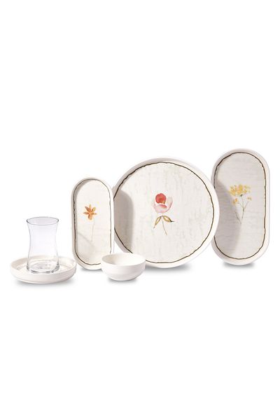 KORKMAZ Luna Collection 26 Piece Breakfast Set