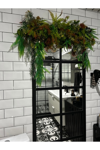 Handmade Ayna üstü dekoratif yapay çiçek