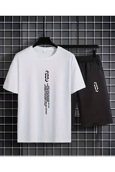 HOFFNUNG Full Shorts Love Letter Stylish Printed Hoffnun g Tshirt