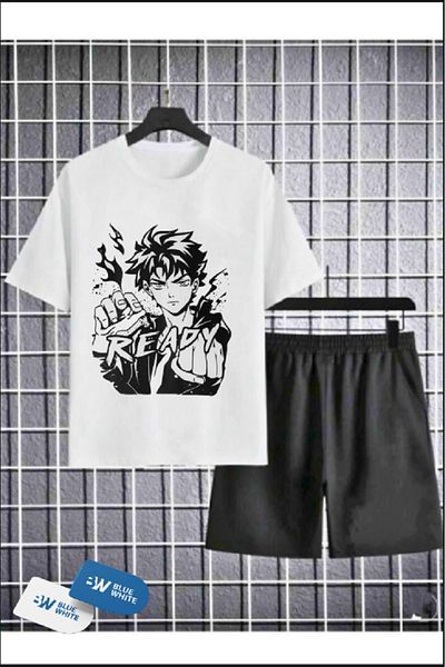 FRİENDS KİDS Boys/Girls ''READYSUNNY'' Printed T-Shirt-Shorts Set